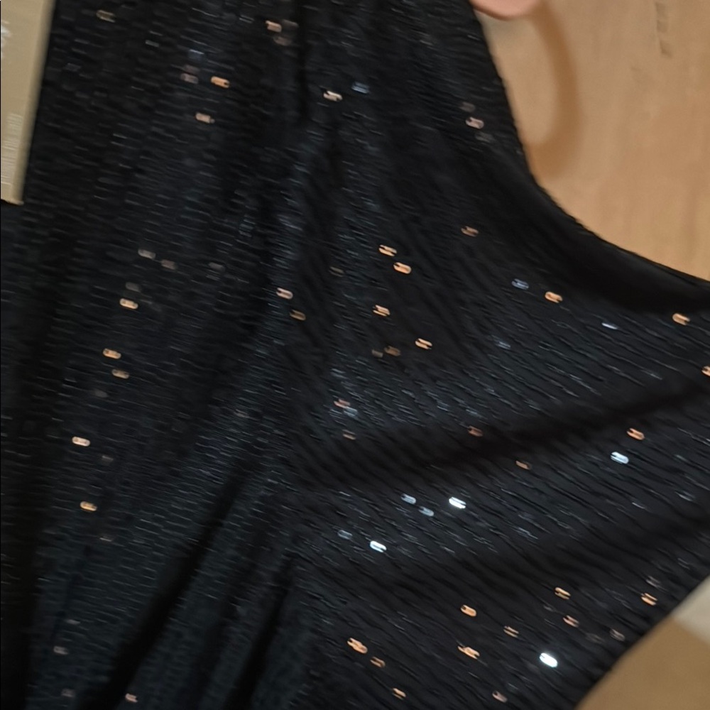 BloomChic Black Sequin Midi Dress - Picture 4 of 4